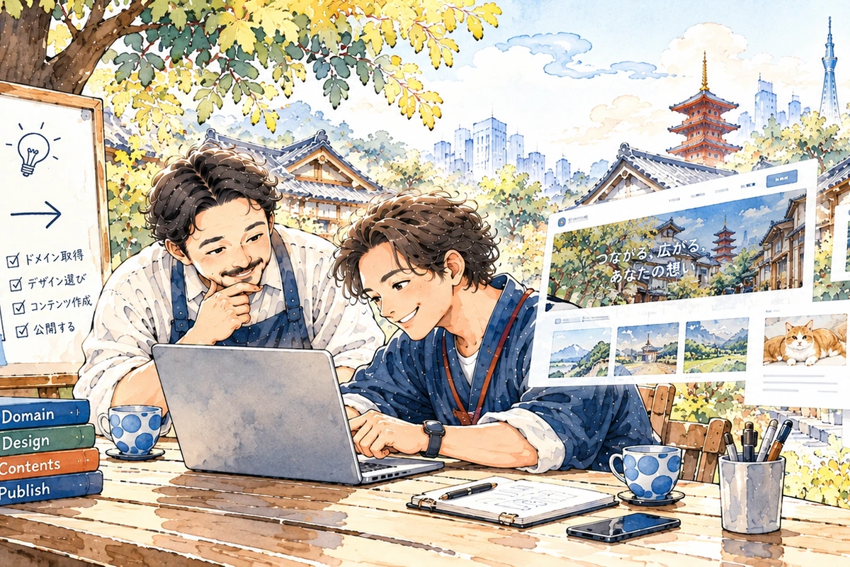 浅草の町並みに、それぞれの住所の札がかかった家が並んでいる